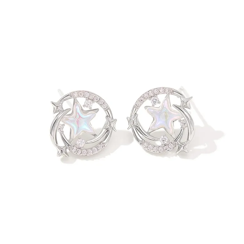 Lady Go S925 Silver Stud Earrings Women's-2