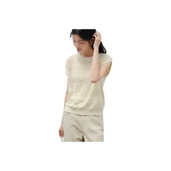 WHITEALLUSION Tank Top Women's Apricot