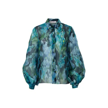CarolinaHerrera Floral print Puff sleeve Blouse