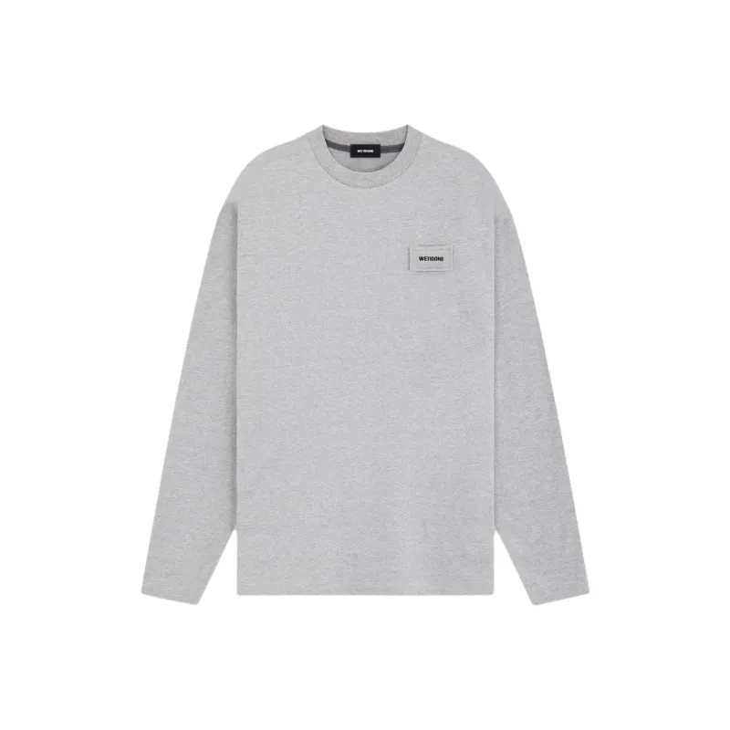 WE11DONE Drop Shoulder Sleeve T Shirt Unisex Gray-0