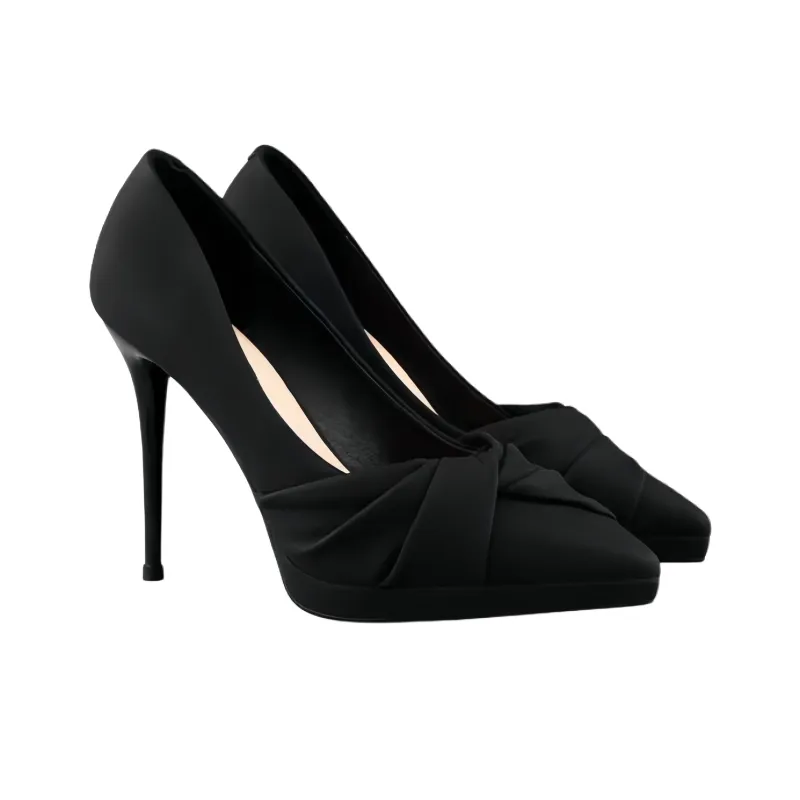 ROBINHOOD Refined Purple Moon Galaxy Box, Elegance Of A Mature Lady Slim Heel High Heels Women's Black-6