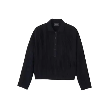 LONGCHAMP SS24 Polo Shirt Women's Marine Blue