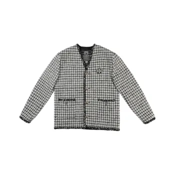 TCH Jackets Coats Women's Black White Plaid