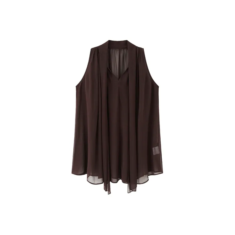 ZHOUMIAO Chiffon Shirts Women's-0