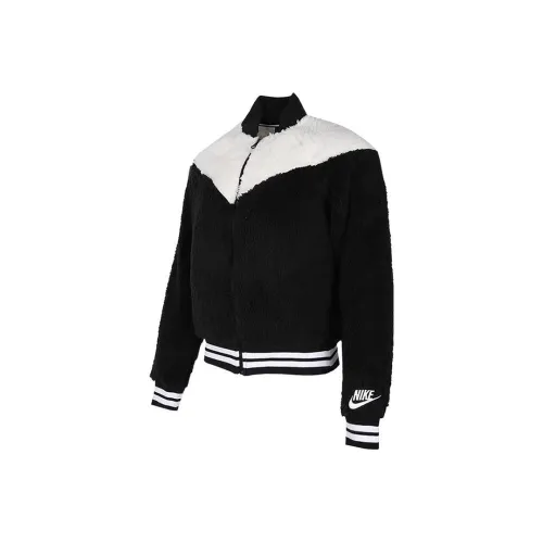 Nike Women's Nsw Sherpa Bomber Jacket Black/White