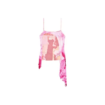 DIESEL T Malo P1 Graphic print Draped EcoVero Top