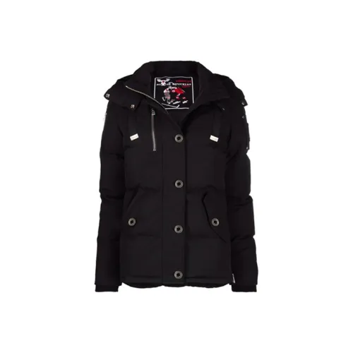 Moose Knuckles FW21 Solid Color Detachable Hood Down Jacket Women's Black