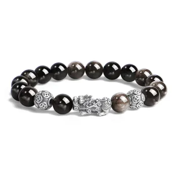 YINXIANGMOU Obsidian Bracelets Men's