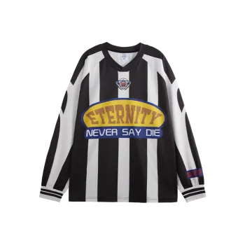 KRISTALIA T-Shirt Unisex Black White Stripes