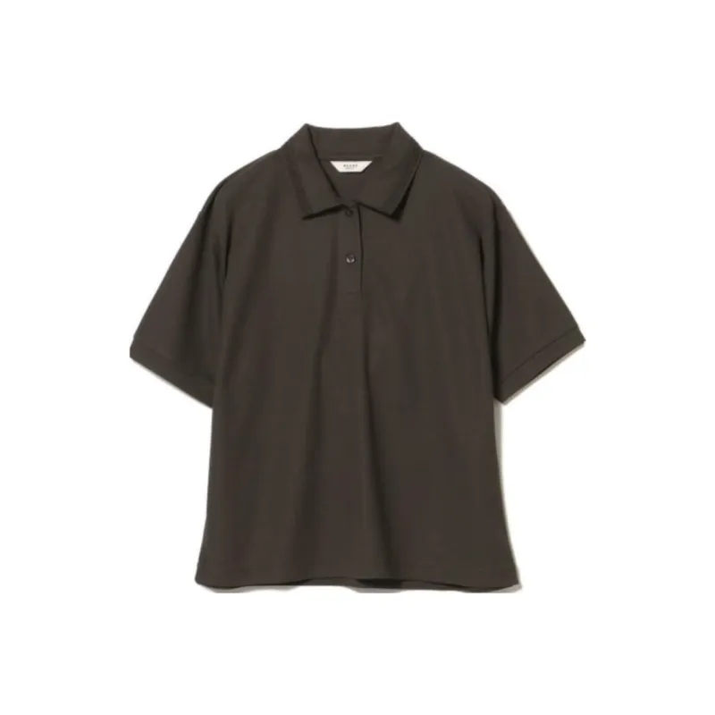 Beams Polo Shirt Women's Charcoal Gray-0
