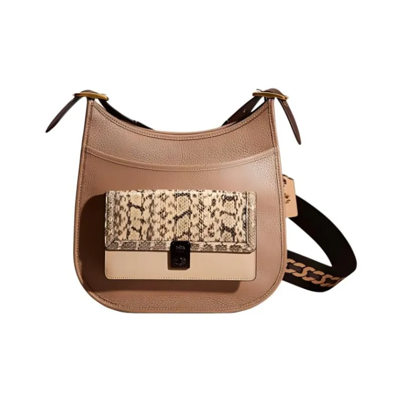 COACH Emery Leather Shoulder Bag, Crossbody Bag Women's Brown-0