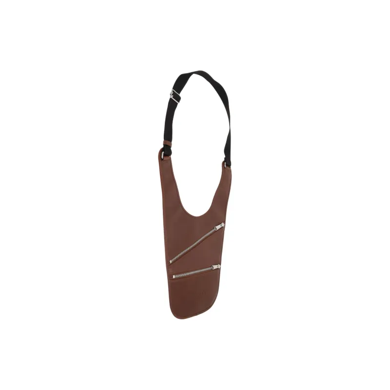 MM6 Maison Margiela Cow Leather Saddle Bag, Shoulder Bag Unisex Brown-1
