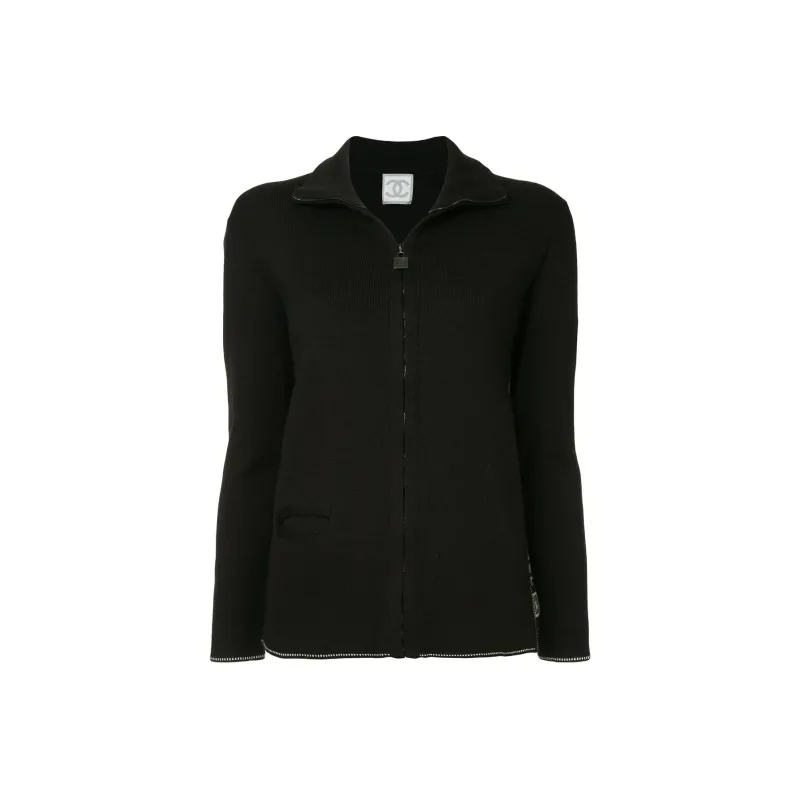 CHANEL 1996 Patch sleeve Cashmere Top-0