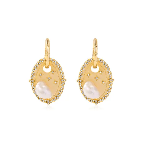 DOWER&HALL Pearl 7 10mm Hoop Earrings Women's