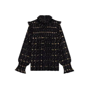SAINT LAURENT Shirt Women's Black Gold