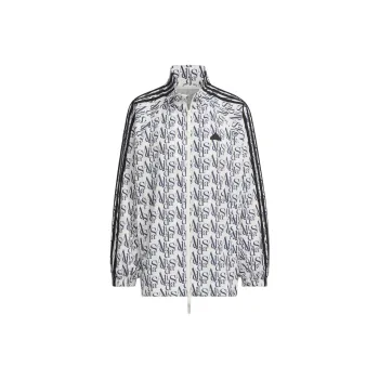 Adidas Dance Jacket Allover Print Jackets Coats Women's Jade White