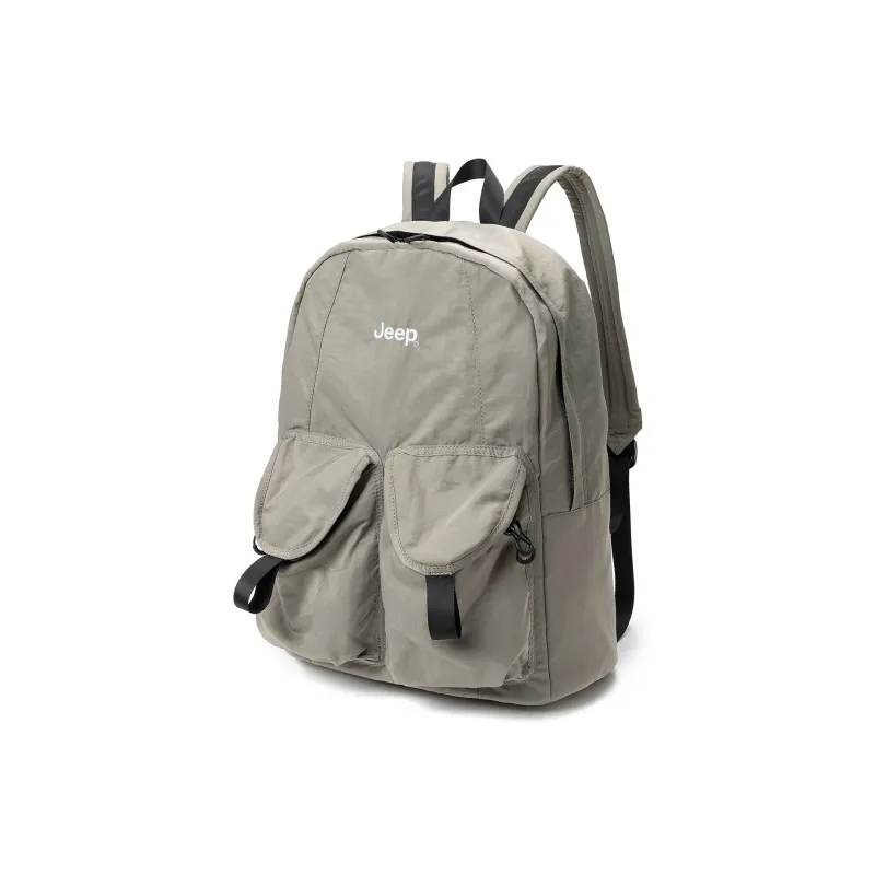 Jeep Nylon Large Capacity Commute Versatile Laptop Backpack Travel Backpack, Regular Size Unisex Khaki-1