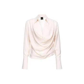 PINKO Draped Detailed V Neck Shirt