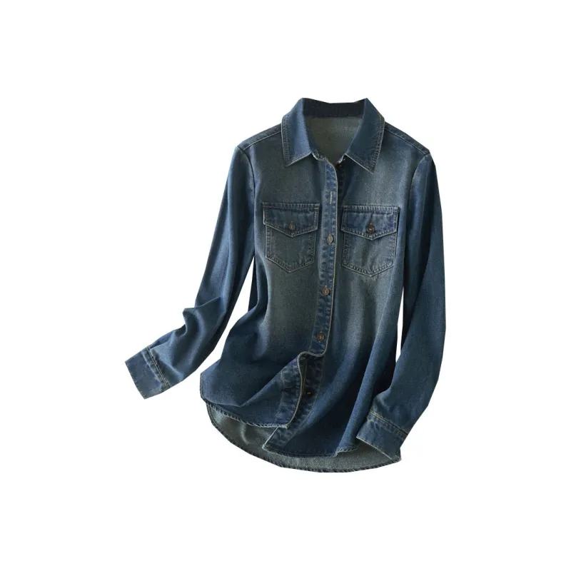 IHIMI Shirt Women's Vintage Blue-0