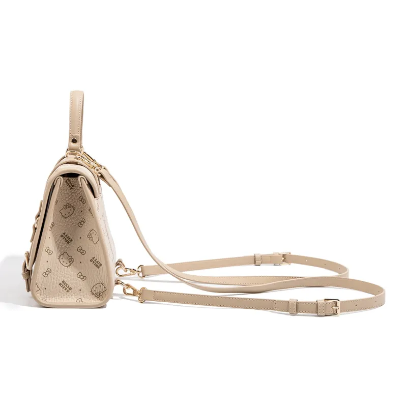 MESUCA ×Sanrio Collaboration Kitty Series PU Backpack Women's Pink/Brown/Milk Tea-14