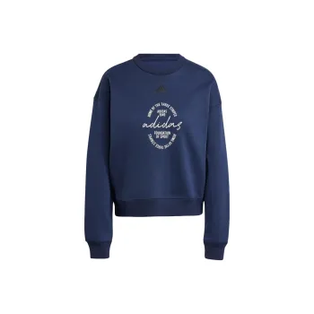 Adidas SIGNATURE PRINT FLEECE LOOSE Sweatshirt Women's Legend Ink