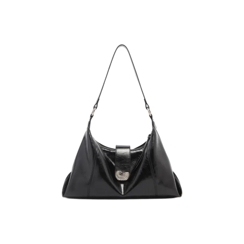 MICOCAH PU Shoulder Bag Women's Coconut Milk White/Chestnut Zongzi/Berry Black-9