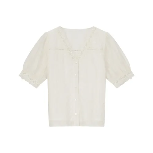RZSE Chiffon Shirts Women's Beige Apricot
