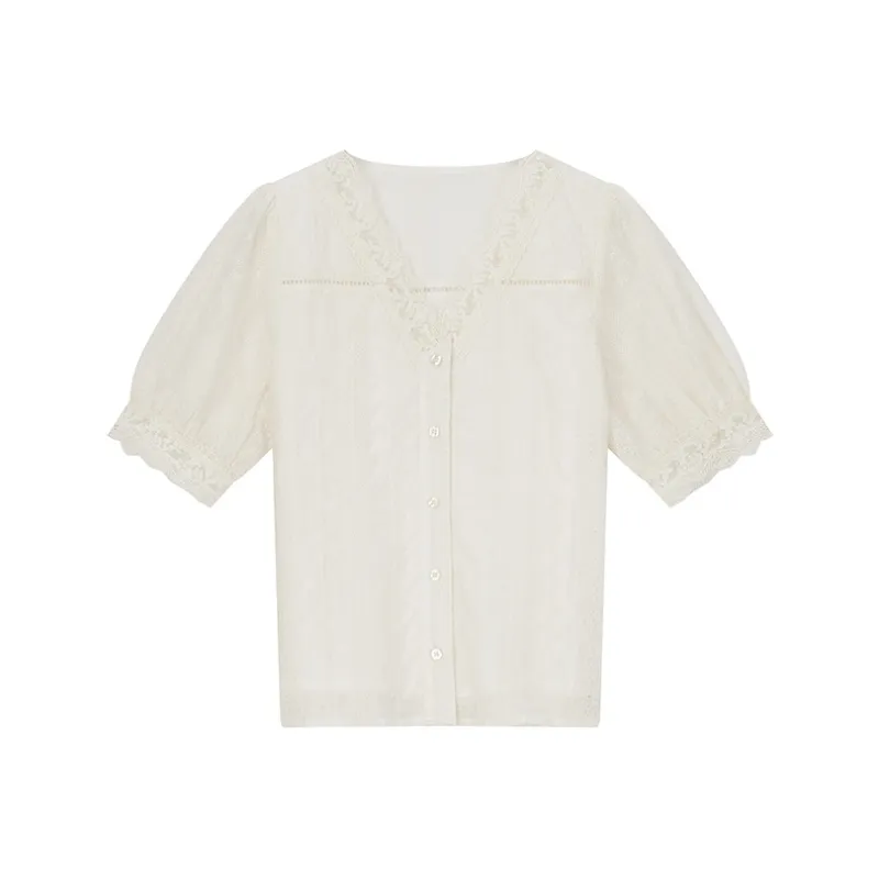 RZSE Chiffon Shirts Women's Beige Apricot-0