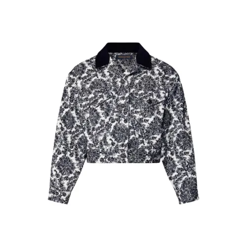 LOUIS VUITTON Sequin Flower Print Cropped Jacket