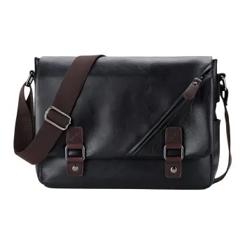 GEERDUN PU Shoulder Bag Unisex Black