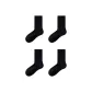 [4 Pack/Loafers]4 Pairs of Black