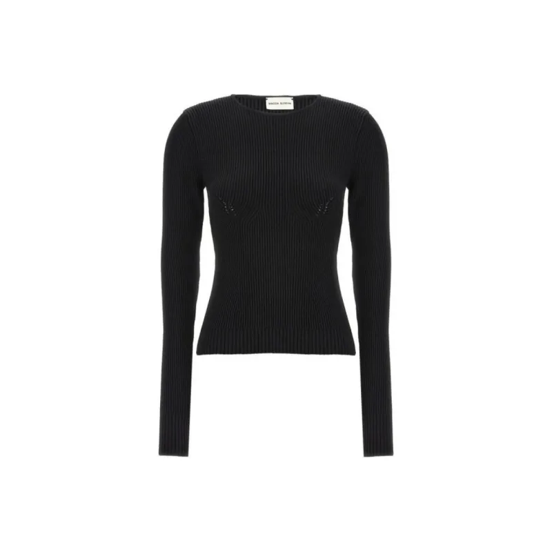Magda Butrym Sculpted Rib Knitted Top-0
