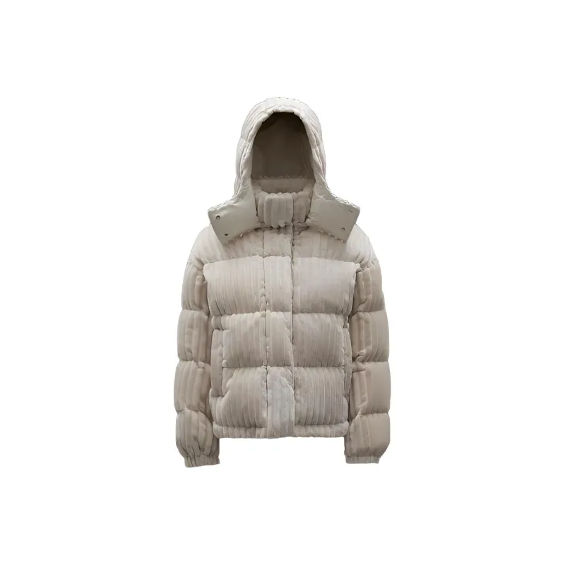 Moncler Down Jacket Women's Ivory White-0
