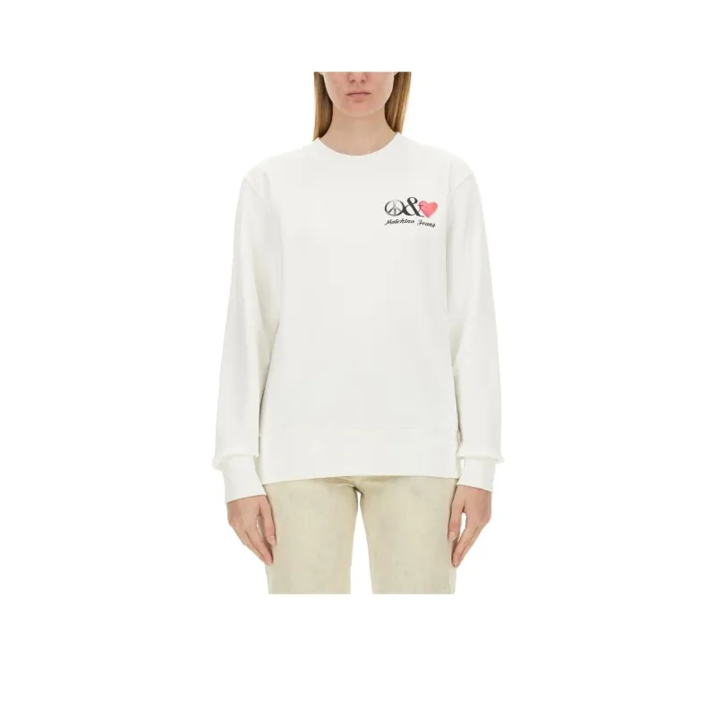 MOSCHINO Jeans Logo Printed Crewneck Sweatshirt-0