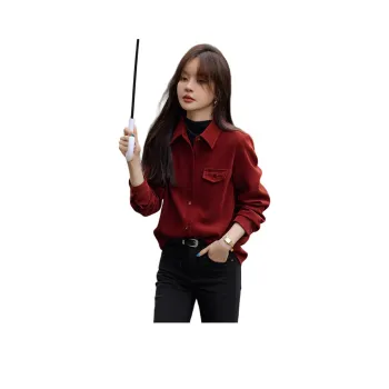 Mo Han Yi Mei Shirt Women's Deep Red
