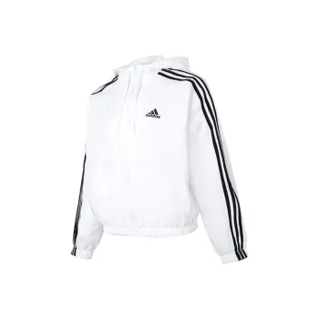 Adidas Free Shipping With AdiClub Essentials 3 Stripes Woven Windbreaker