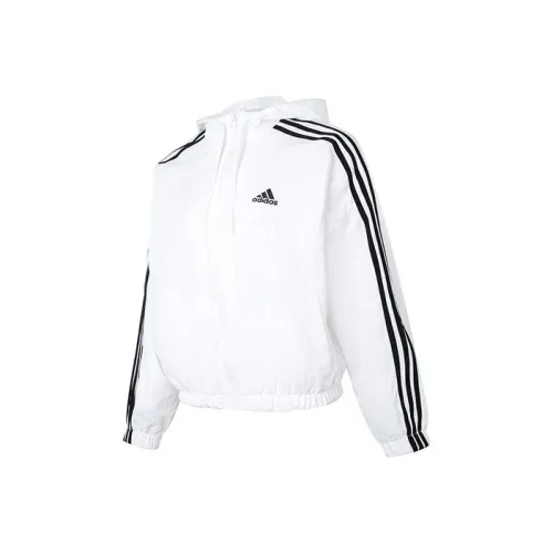 Adidas Free Shipping With AdiClub Essentials 3 Stripes Woven Windbreaker