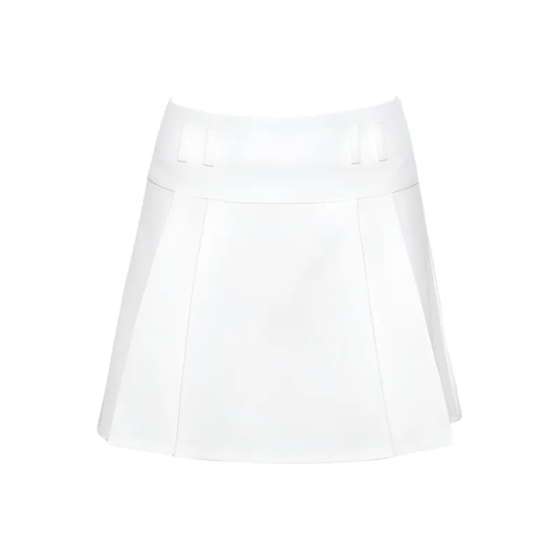 DPLAY Casual Short Skirts Women's Trendy White-1