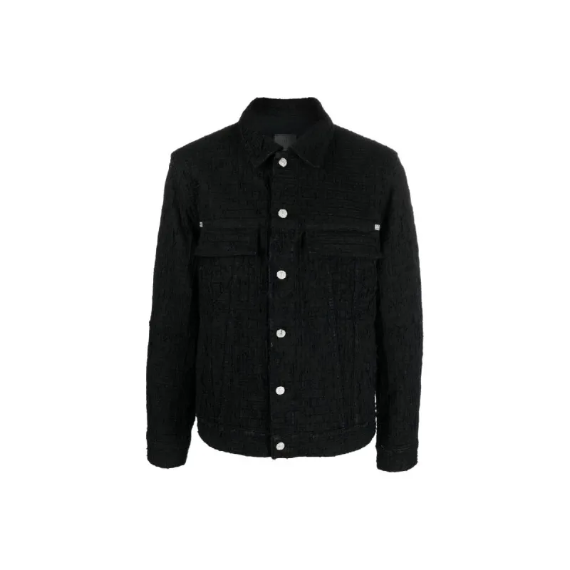 Givenchy Denim Jackets Men Black-0