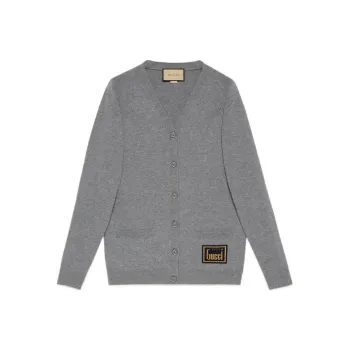 GUCCI V neck Wool Cardigan
