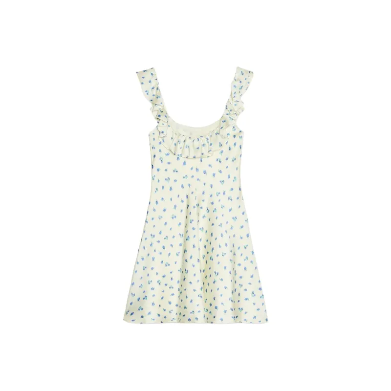 ZARA Slip Dress Women's Nude/Blue-1