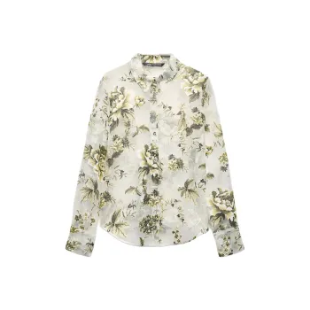 ZARA Shirts Women's Beige/Green