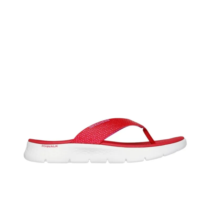 Skechers Go Walk Fle Slip Resistant Flip Flops Women's Red-1
