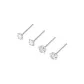 3mm Zircon 1 Pair+4mm Stars 1 Pair