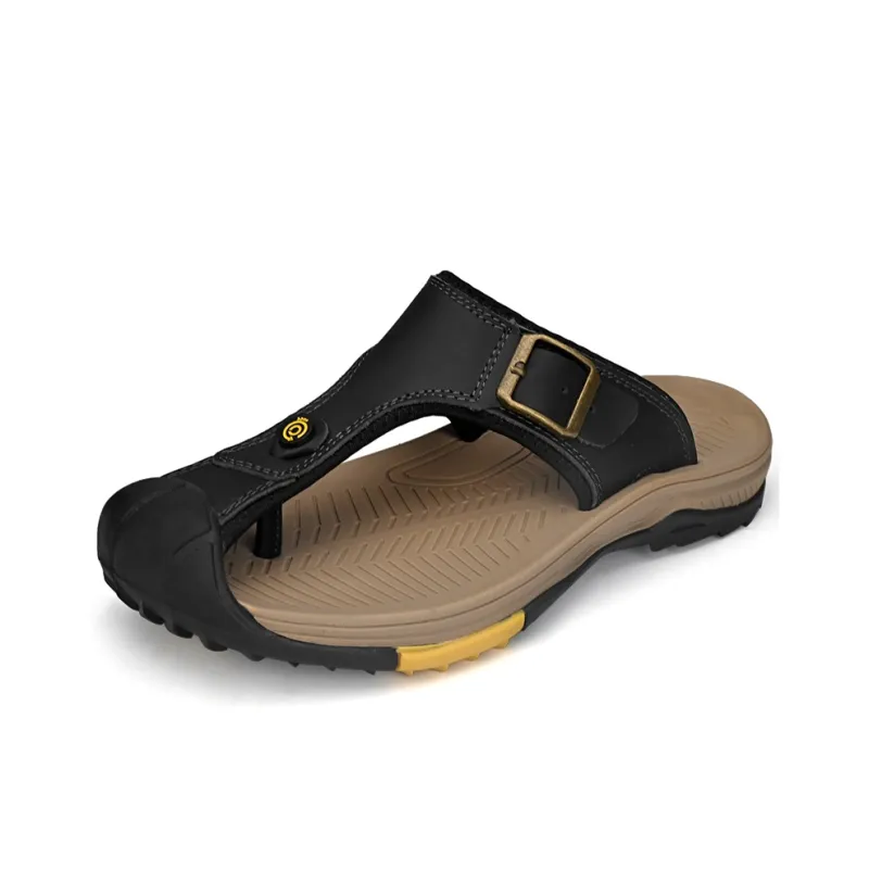 GESENLANG Rubber Sole Abrasion Resistant Slip Resistant Flip Flops Men's-1