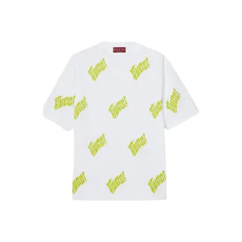GUCCI FW25 T Shirt Men's White Green