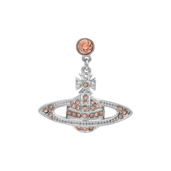 Vivienne Westwood Brass, Crystal Stud Earrings Unisex Silver