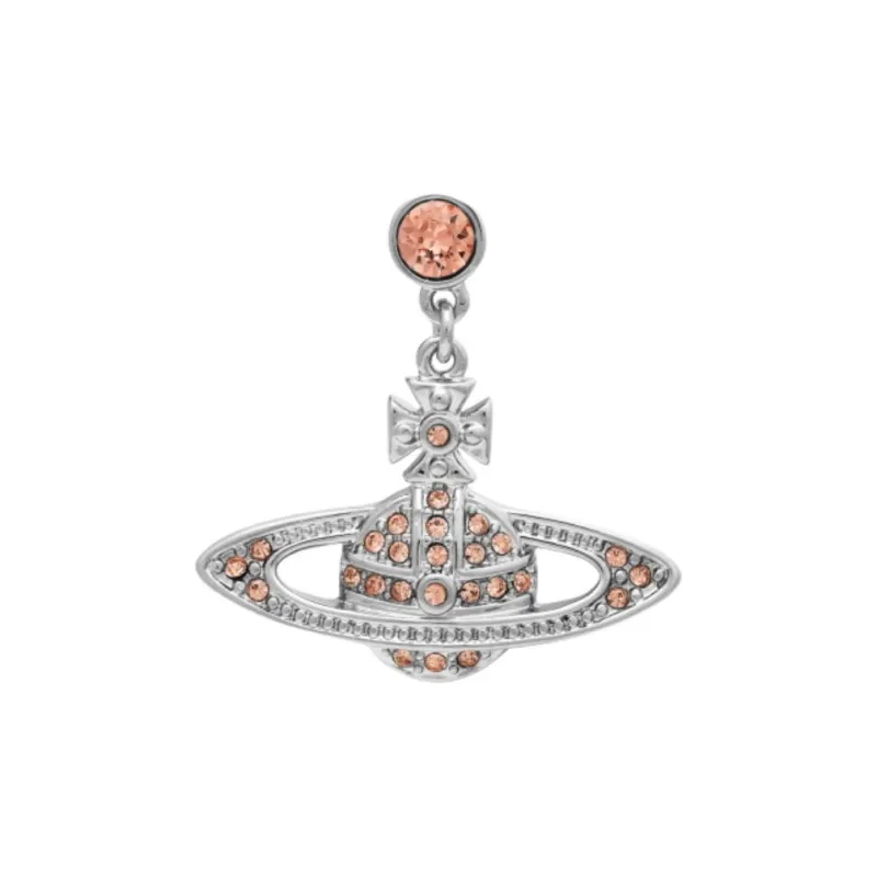 Vivienne Westwood Brass, Crystal Stud Earrings Unisex Silver-0