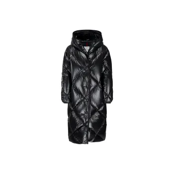 Moncler Cotonniere Long Shiny Puffer Coat 'Black'