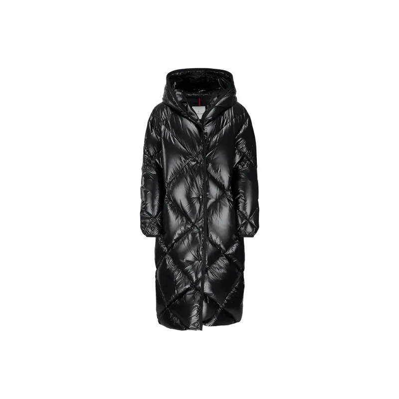 Moncler Cotonniere Long Shiny Puffer Coat 'Black'-0